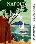 Naples Retro Poster Italia....
