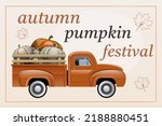 Autumn Pumpkin Festival Banner. ...