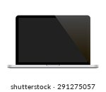 realistic open laptop with... | Shutterstock .eps vector #291275057