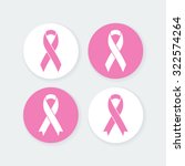 set of pink ribbons symbols for ... | Shutterstock .eps vector #322574264