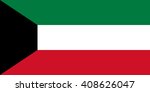 kuwait flag  official colors... | Shutterstock .eps vector #408626047