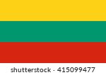 lithuania flag  official colors ... | Shutterstock .eps vector #415099477