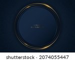 3d elegant blue metallic and... | Shutterstock .eps vector #2074055447