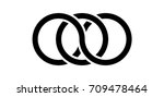 interlocking circles  rings... | Shutterstock .eps vector #709478464