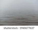 Misty sea monochrome look calm waves