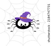 A Spider In A Witch's Hat Sits...