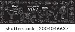 vintage butcher shop hand drawn ... | Shutterstock .eps vector #2004046637