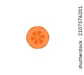 vector of a piece of orange... | Shutterstock .eps vector #2107376201