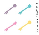 key with difference shape icon  ... | Shutterstock .eps vector #2160392317