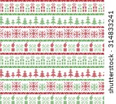 green and red christmas nordic... | Shutterstock .eps vector #314833241