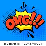 comic speech bubble with omg... | Shutterstock .eps vector #2045740304