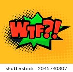 comic speech bubble with wtf... | Shutterstock .eps vector #2045740307