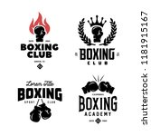 boxing club labels emblems... | Shutterstock .eps vector #1181915167
