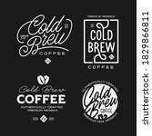 cold brew coffee labels badges...