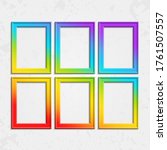set of colorful wooden frames.... | Shutterstock . vector #1761507557