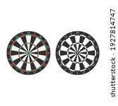dart boards in realistic style. ... | Shutterstock .eps vector #1927814747