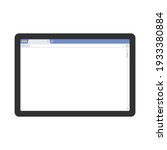 tablet mockup with blank web... | Shutterstock .eps vector #1933380884