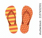 beach slippers isolated on... | Shutterstock .eps vector #2157652531