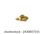 Small photo of Capers isolated on white background. Marinated caper buds, small salted capparis in bowl, fermented food, pickled capers group.Organic spices and seasonings.
