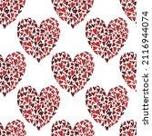red hearts on a white... | Shutterstock .eps vector #2116944074