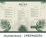 restaurant menu template with... | Shutterstock .eps vector #1985960354