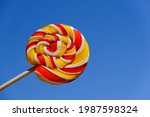 Colorful rainbow lollipop and...
