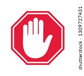 stop road sign. prohibited... | Shutterstock .eps vector #1309727431
