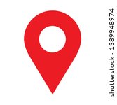 location  icon vector. pin sign ... | Shutterstock .eps vector #1389948974