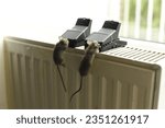 Small photo of Mice caught in traps. Two mice caught with their heads in a black mousetrap. Extinct mice in an inhumane way.Catching mice in mousetraps.