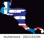 central america continent map... | Shutterstock .eps vector #2021131244