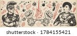 punk rock music. old school... | Shutterstock .eps vector #1784155421