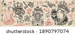 fairy tales old school tattoo... | Shutterstock .eps vector #1890797074