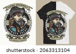 old sea wolf pirate and ships.... | Shutterstock .eps vector #2063313104