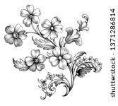 vintage spring flower summer... | Shutterstock .eps vector #1371286814