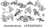 vintage baroque victorian frame ... | Shutterstock .eps vector #1493605601