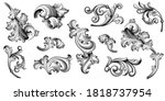 vintage baroque victorian frame ... | Shutterstock .eps vector #1818737954