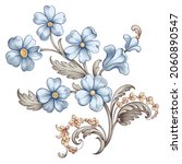 vintage spring flower summer... | Shutterstock .eps vector #2060890547
