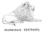 Engrave Isolated Lion Vector...