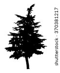 pine tree silhouette | Shutterstock .eps vector #370381217