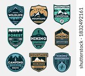 mountain travel label. wildlife ... | Shutterstock .eps vector #1832492161