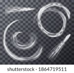 jet smoke exhaust set on... | Shutterstock .eps vector #1864719511