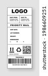 cargo shipment label sticker... | Shutterstock .eps vector #1986609251