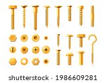 construction gold screw... | Shutterstock .eps vector #1986609281