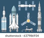 astronautics and space... | Shutterstock .eps vector #637986934