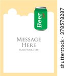 beer can message card vector | Shutterstock .eps vector #378578287