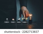 Small photo of Finance and Mutual funds concept.Businessman choose to investor in funds, financial and business target strategies, mutual funds and capital markets, future planning,Business growth, retirement