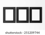 three blank black photo frames... | Shutterstock . vector #251209744