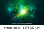 victory over the coronavirus.... | Shutterstock .eps vector #1676283424