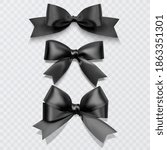 set of realistic bows  ribbon... | Shutterstock .eps vector #1863351301