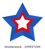 3d style star   us 4th of july  ... | Shutterstock .eps vector #154927244